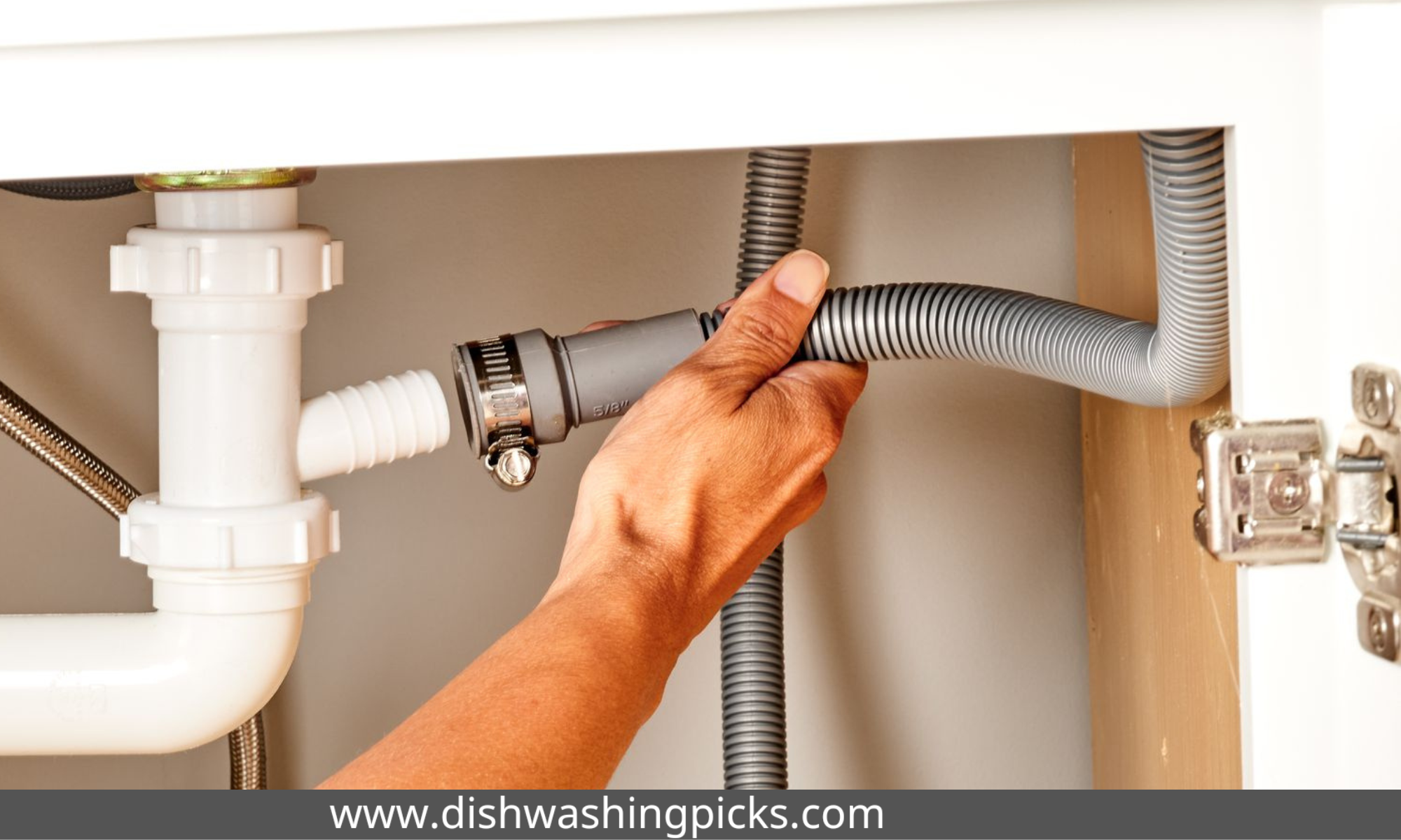 connect dishwasher drain hose to sink