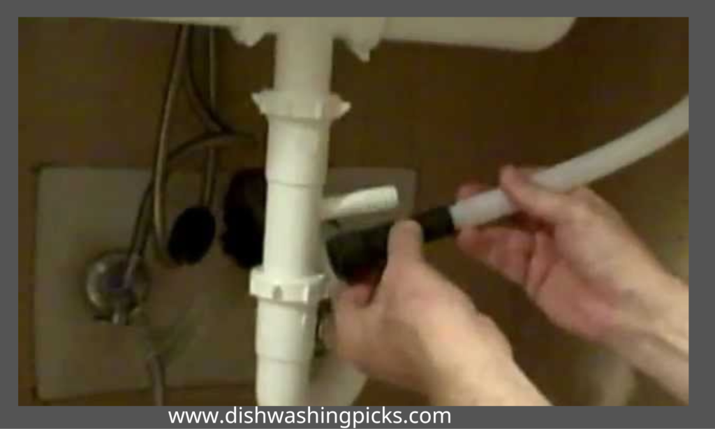 connect dishwasher drain hose to sink with 6 steps