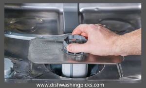 drain standing water in dishwasher