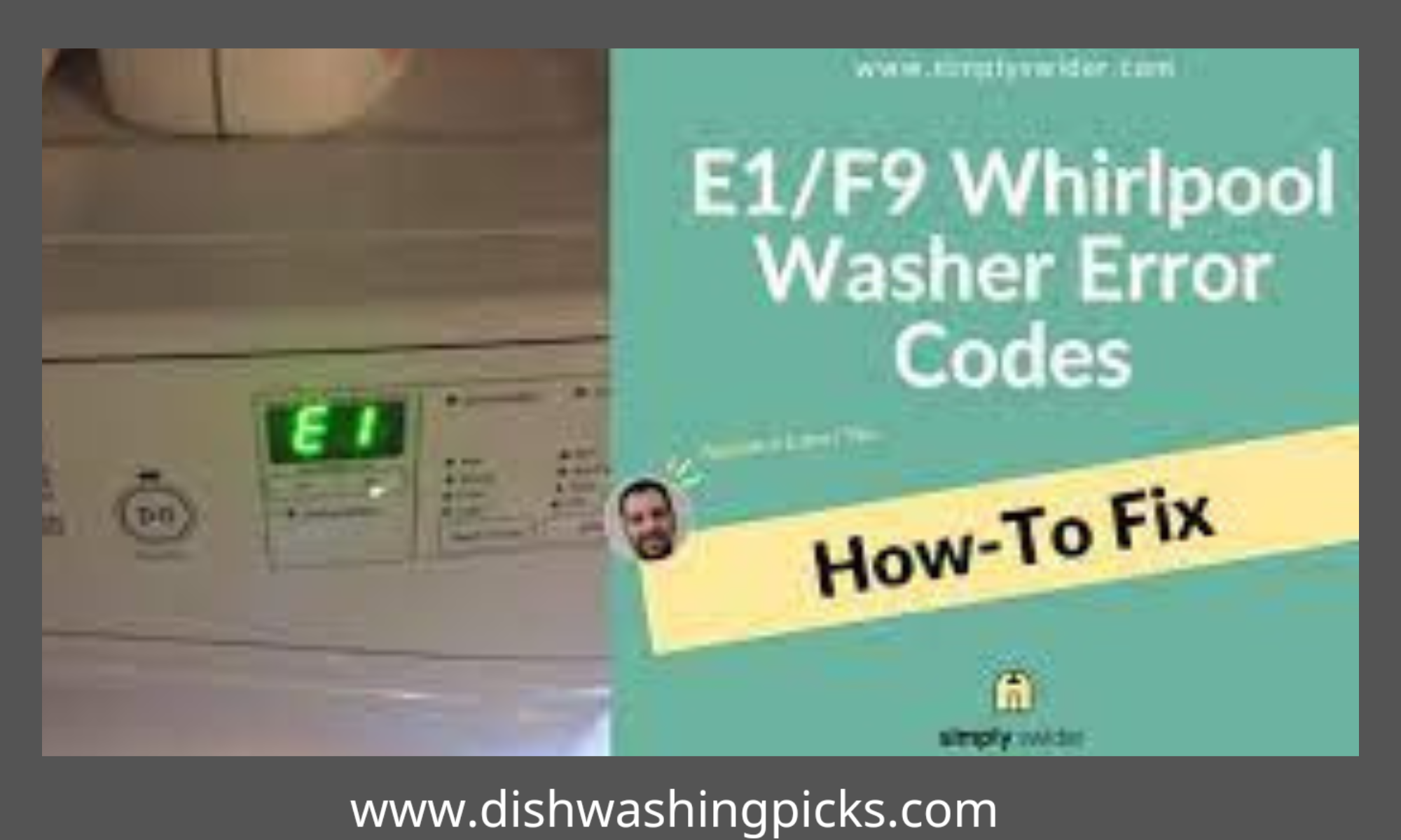 Fix E1 F9 Error Code on Dishwasher