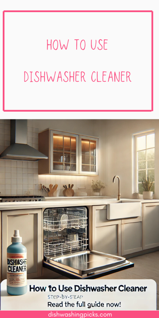 How to Use Dishwasher Cleaner