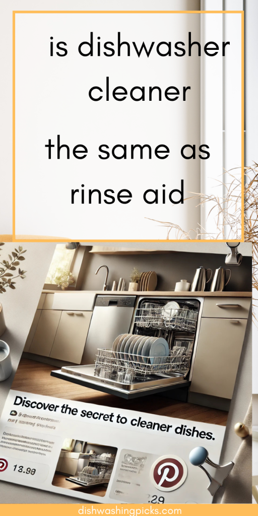 is dishwasher cleaner the same as rinse aid