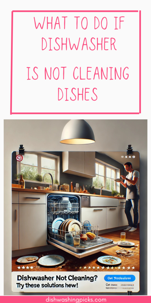 what to do if dishwasher is not cleaning dishes