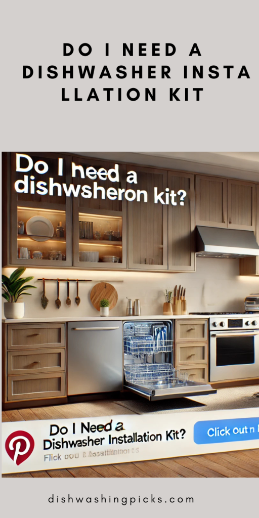 do i need a dishwasher installation kit