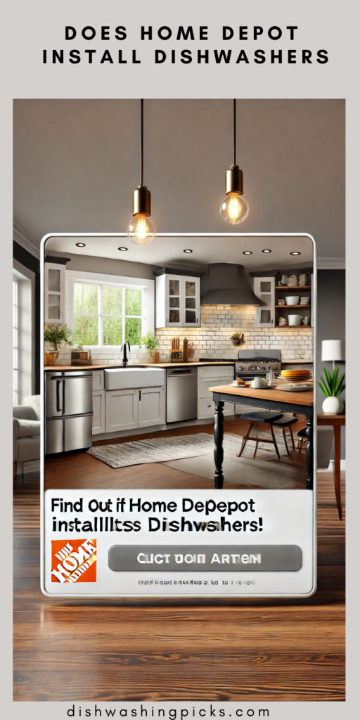 does home depot install dishwashers