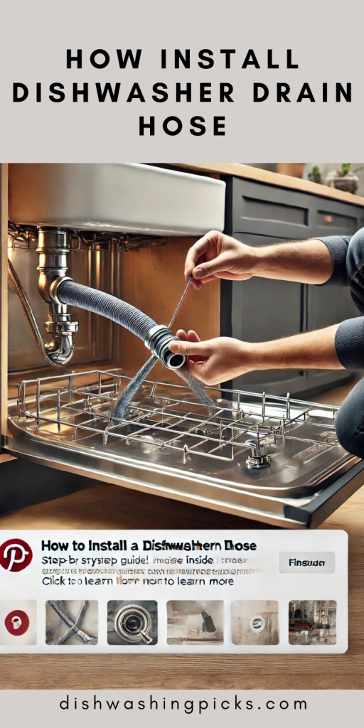 how install dishwasher drain hose