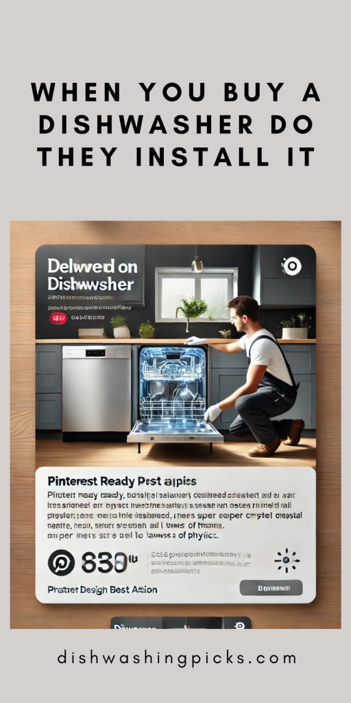 when you buy a dishwasher do they install it