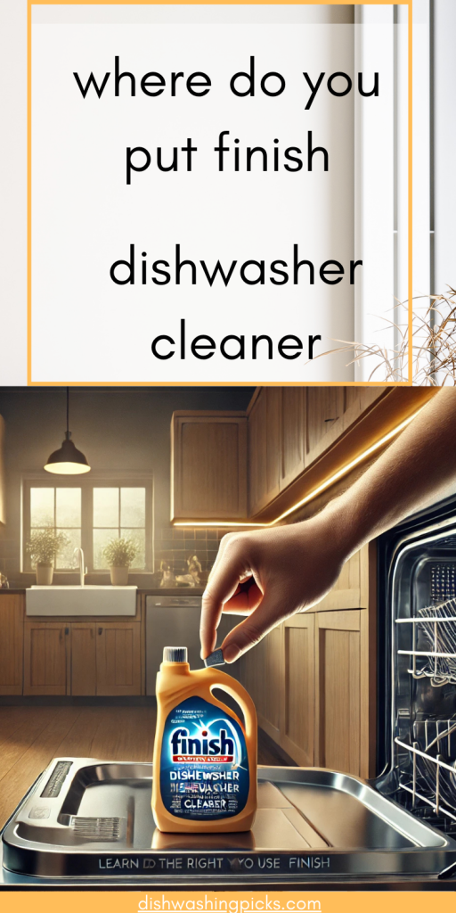 where do you put finish dishwasher cleaner