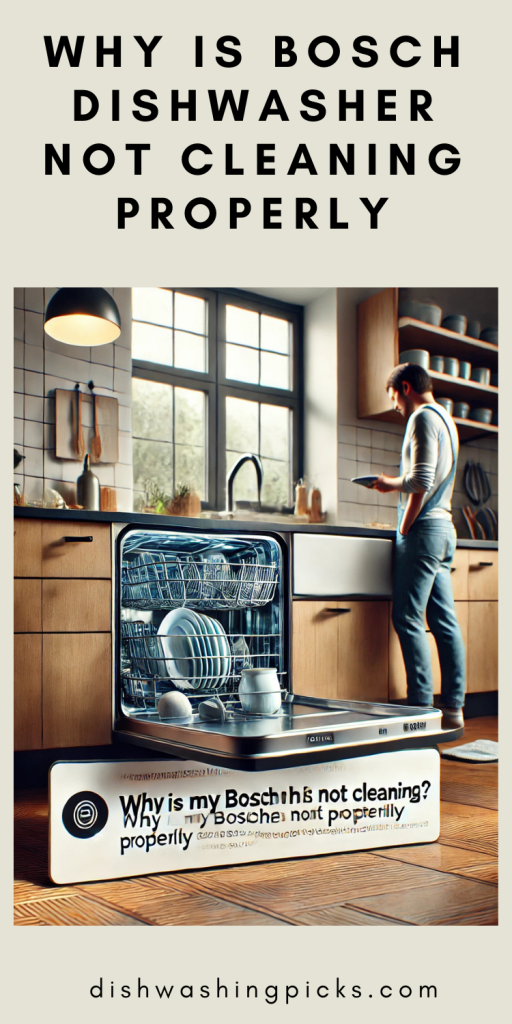 why is bosch dishwasher not cleaning properly