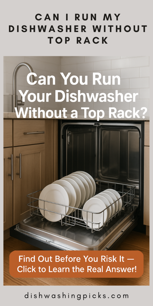 can i run my dishwasher without top rack