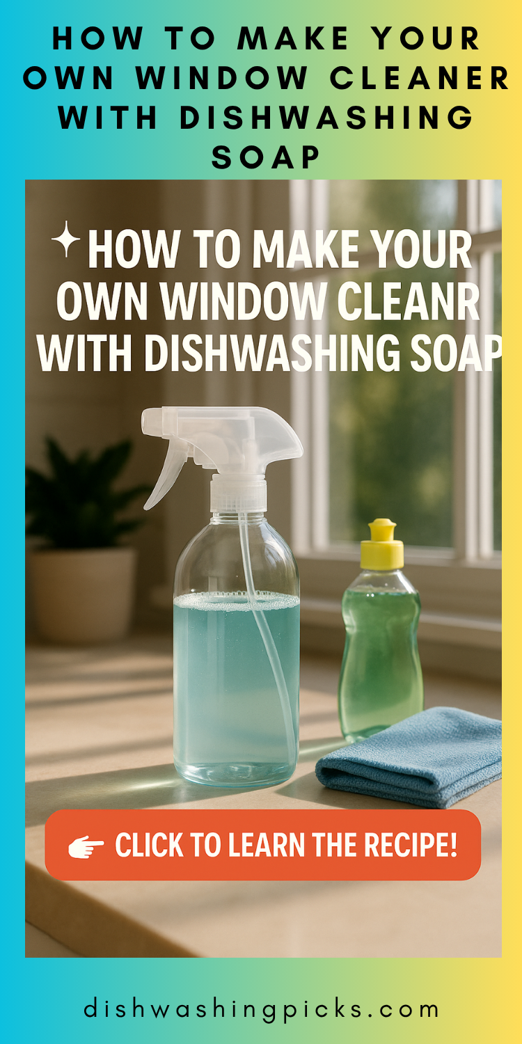 how to make your own window cleaner with dishwashing soap