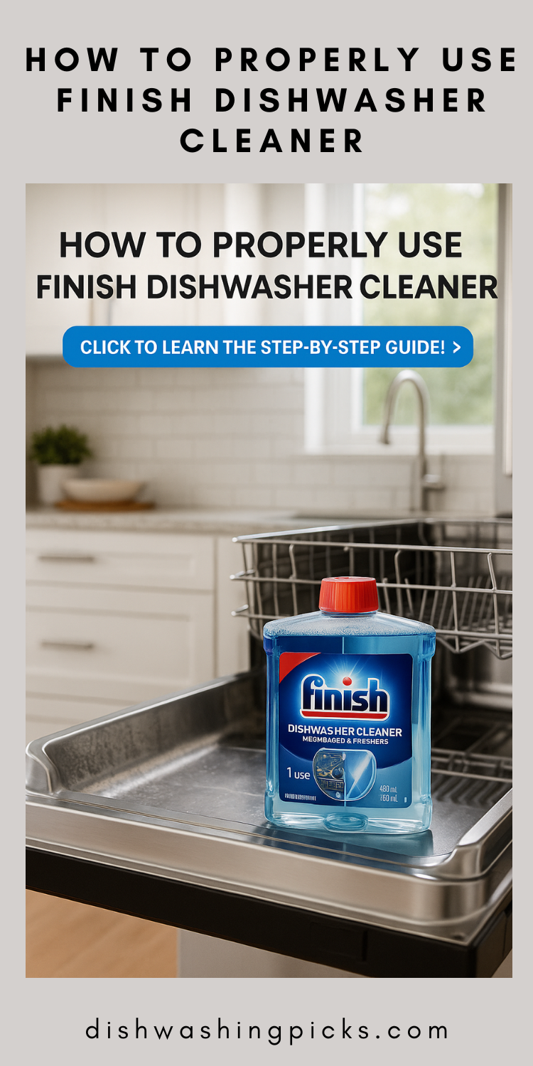 how to properly use finish dishwasher cleaner