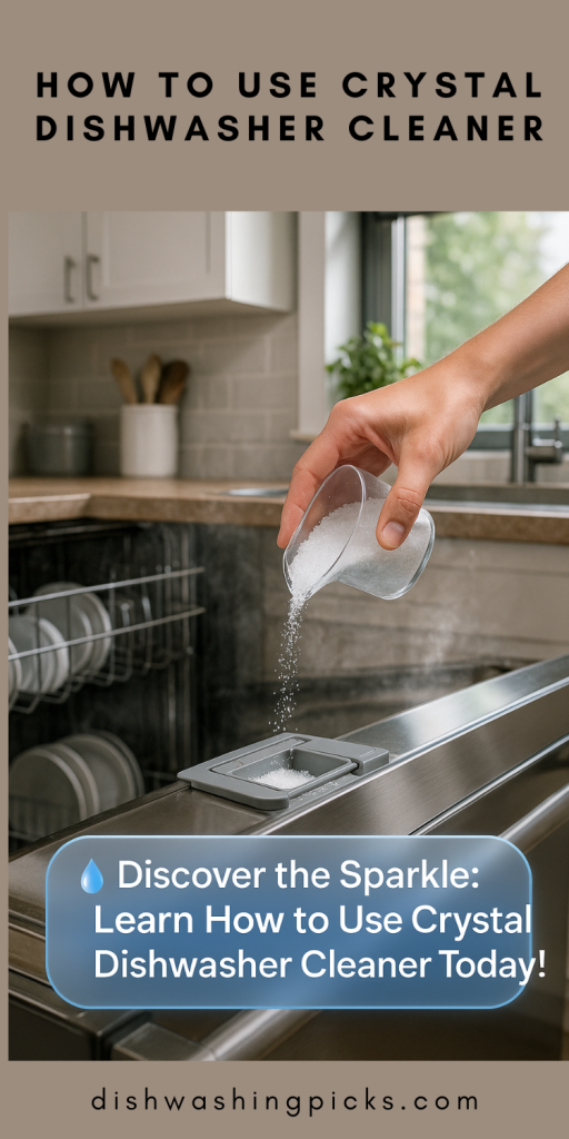 how to use crystal dishwasher cleaner