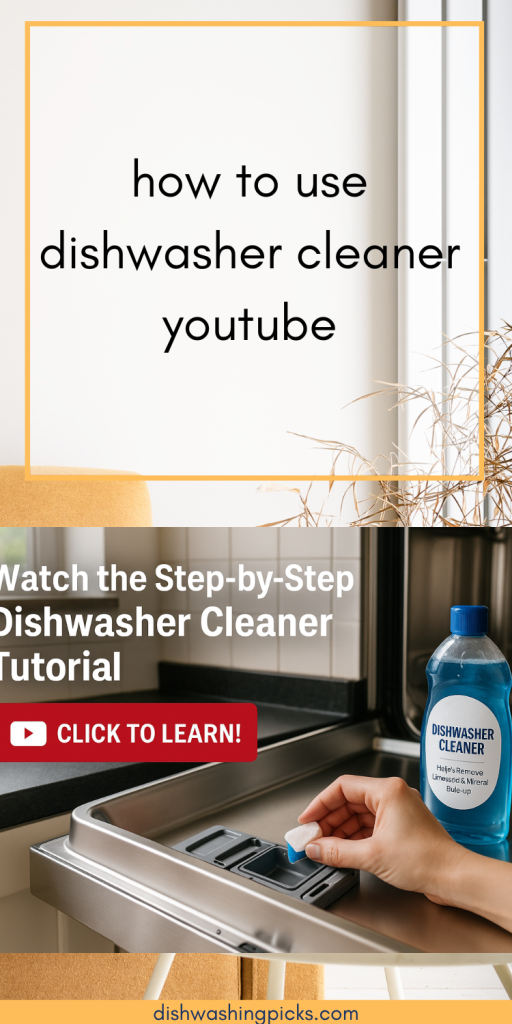 how to use dishwasher cleaner youtube