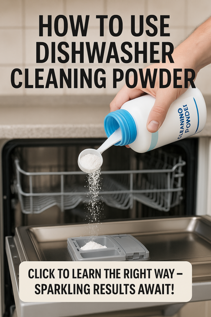 how to use dishwasher cleaning powder