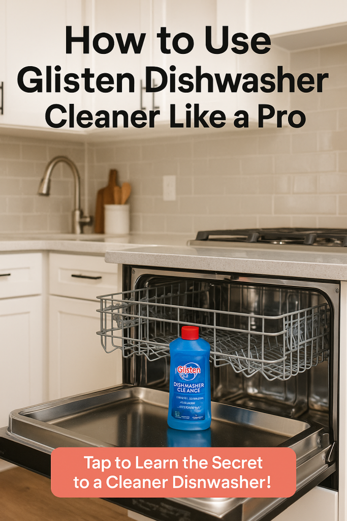 how to use glisten dishwasher cleaning liquid