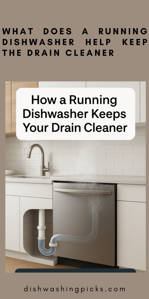 what does a running dishwasher help keep the drain cleaner