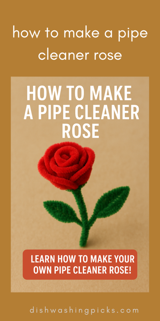how to make a pipe cleaner rose