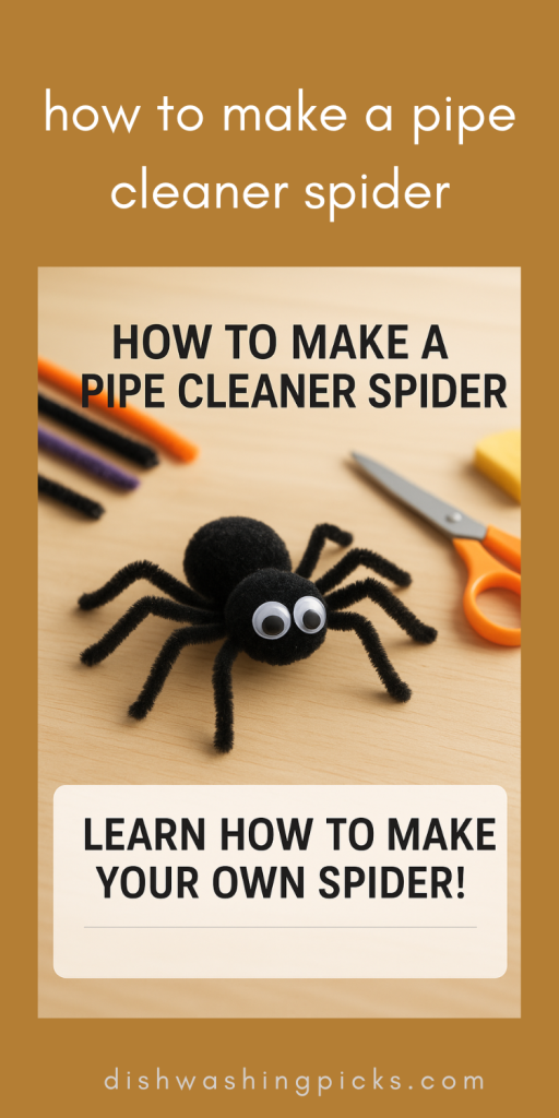 how to make a pipe cleaner spider