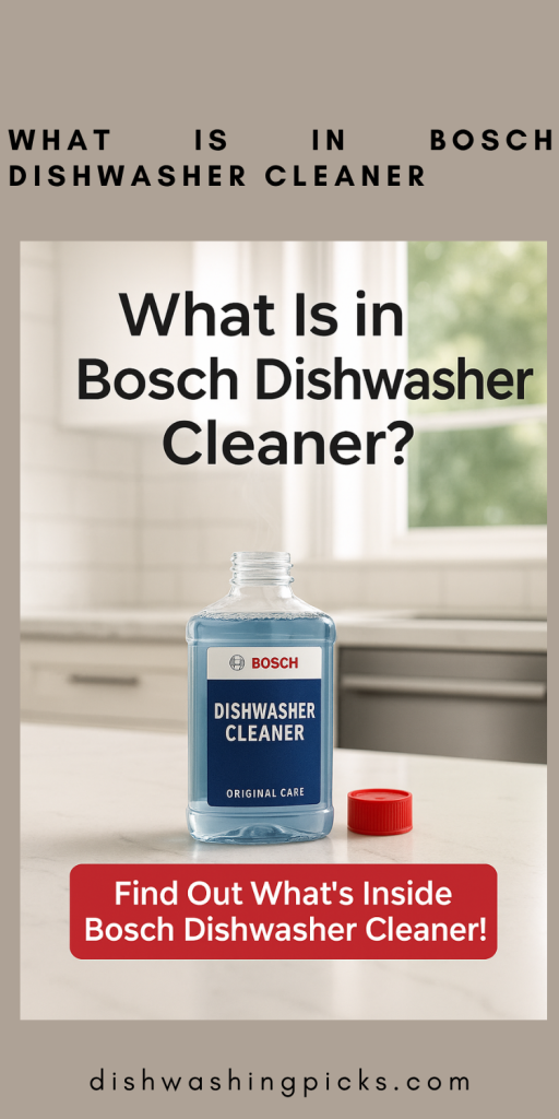 what is in bosch dishwasher cleaner