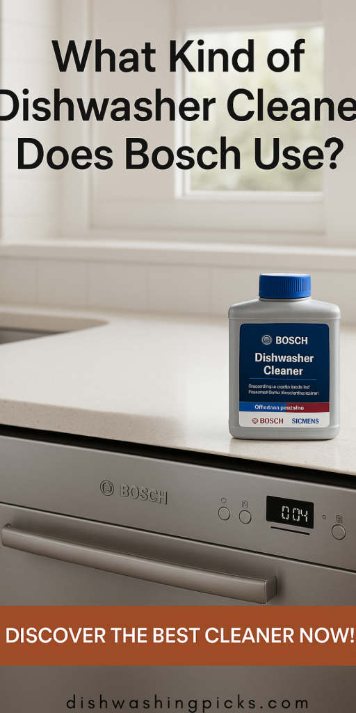 what kind of dishwasher cleaner does bosch use