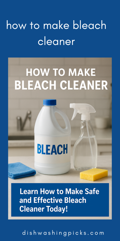 how to make bleach cleaner
