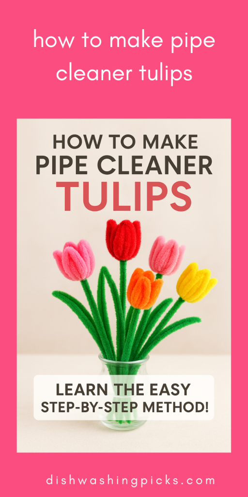 how to make pipe cleaner tulips