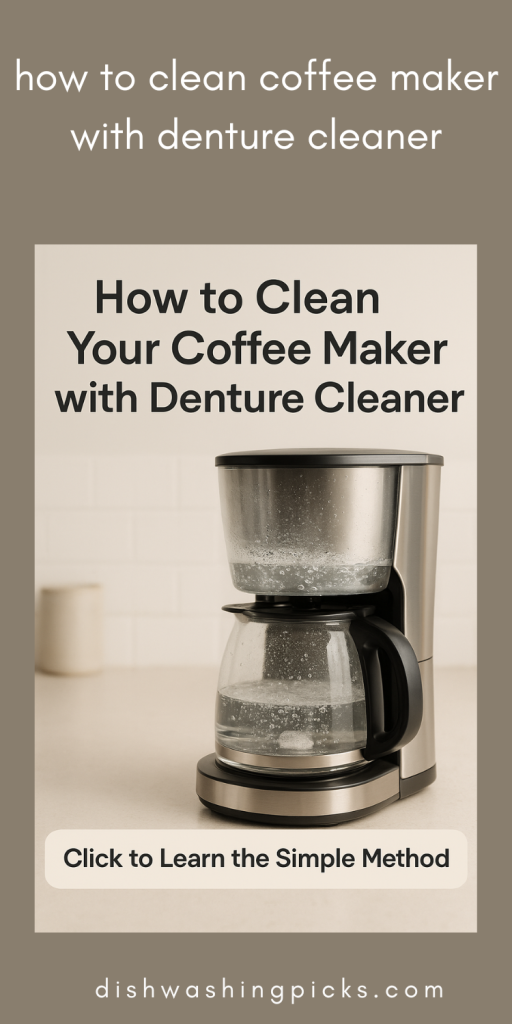 how to clean coffee maker with denture cleaner