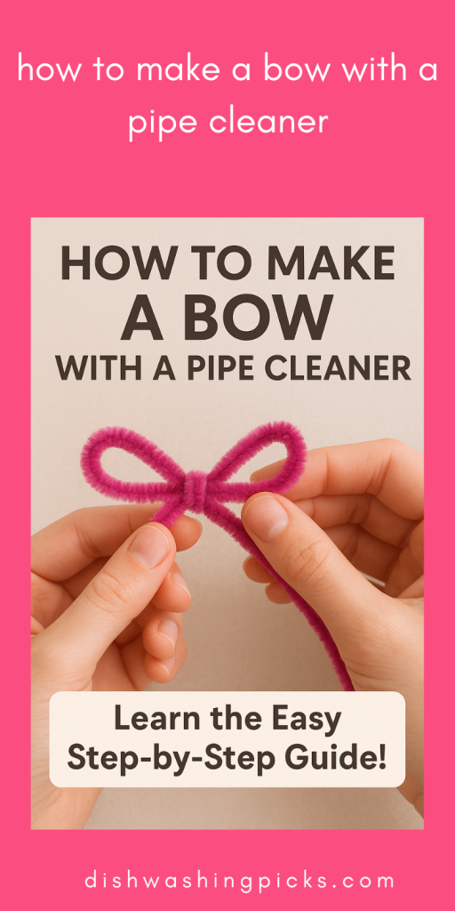 how to make a bow with a pipe cleaner