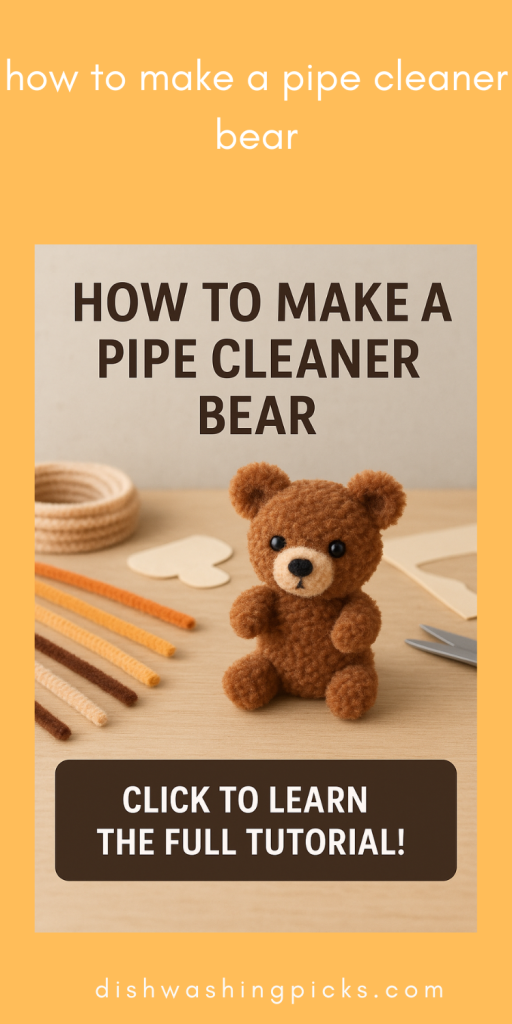 how to make a pipe cleaner bear
