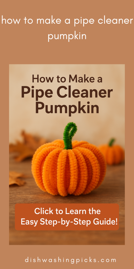 how to make a pipe cleaner pumpkin