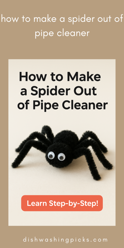 how to make a spider out of pipe cleaner